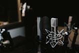Microphone setup in a modern audio recording environment.