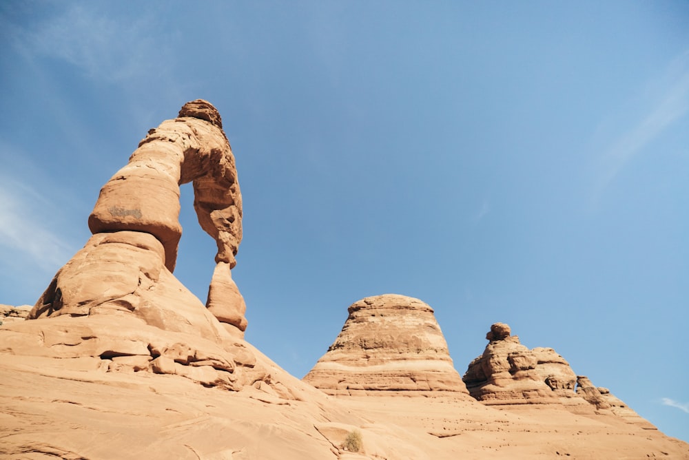 photography of brown rock formation