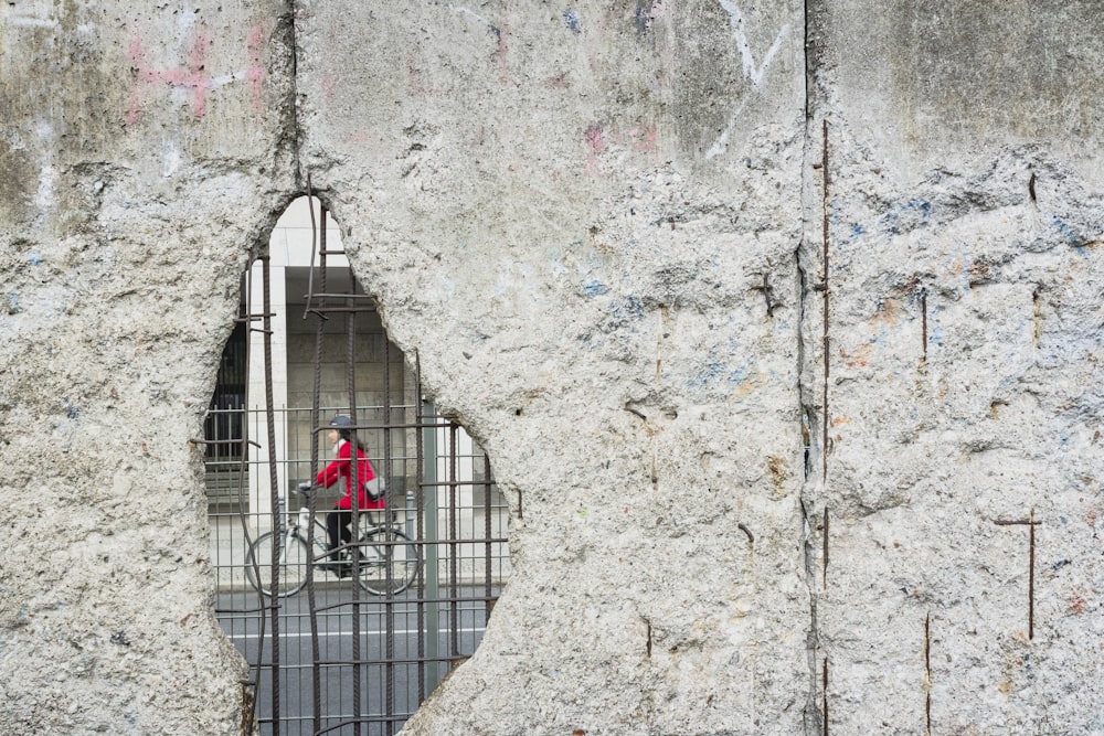 woman riding bicycle