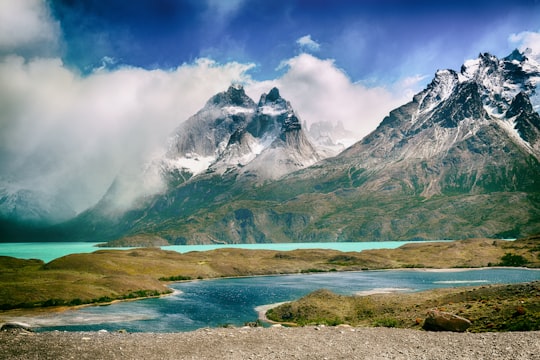 brown and blue abstract painting in Torres del Paine National Park Chile