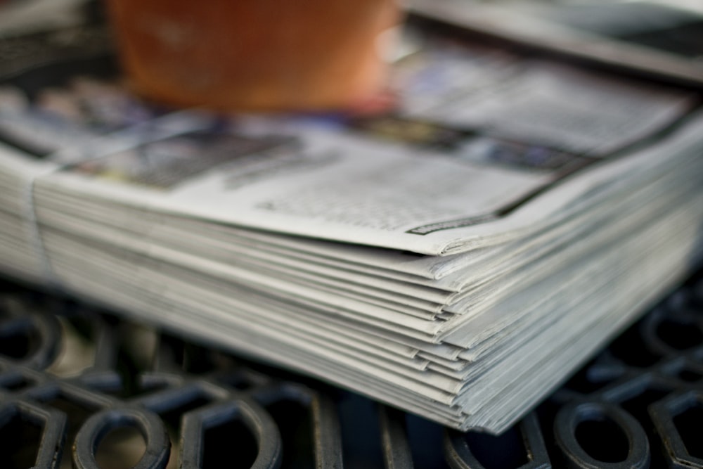 pile of newspapers