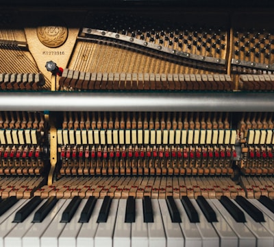 white piano keys