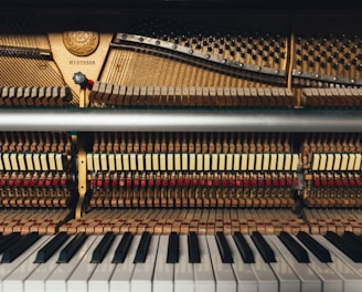 white piano keys