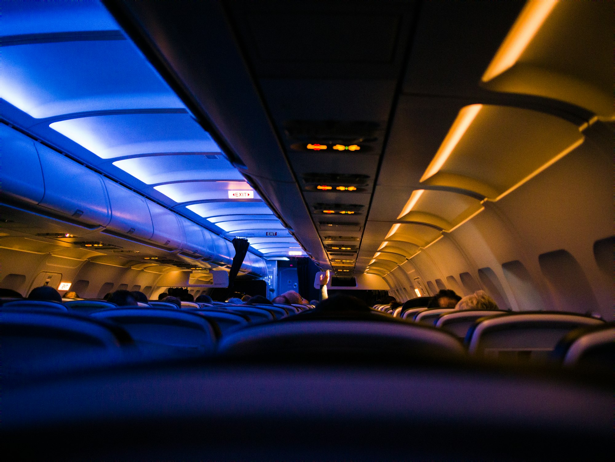 people sitting inside plane