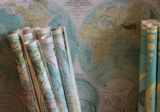 globe map scroll lot