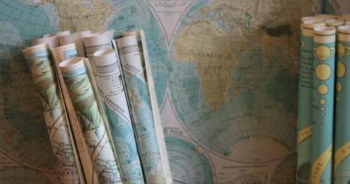 globe map scroll lot