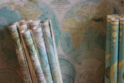 globe map scroll lot