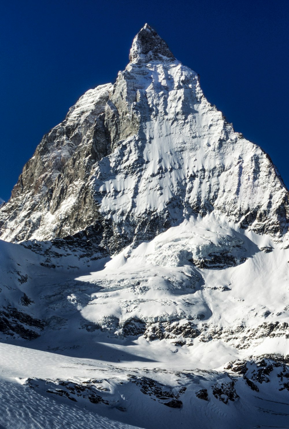 gray mountain covered by snow