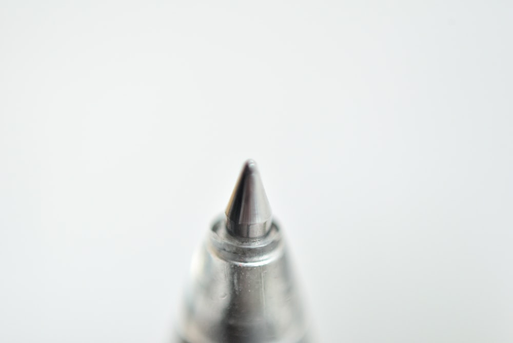 The tip of a pen.