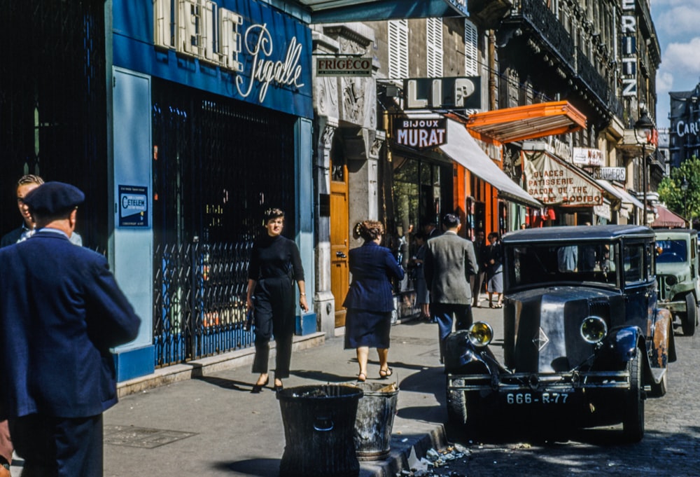 people walking in the street