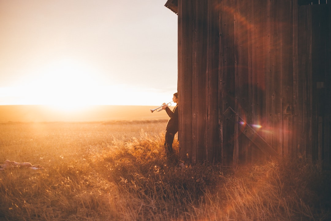 man playing trumpet