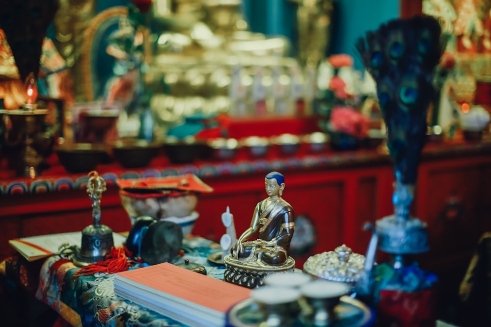 Lord Shiva figurine on table