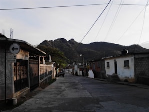 A quiet corner in Tlalpan showing everyday life amidst political posters.