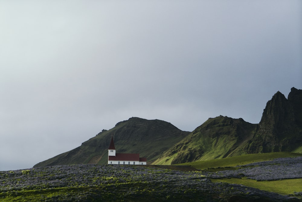 white and brown house near mountain