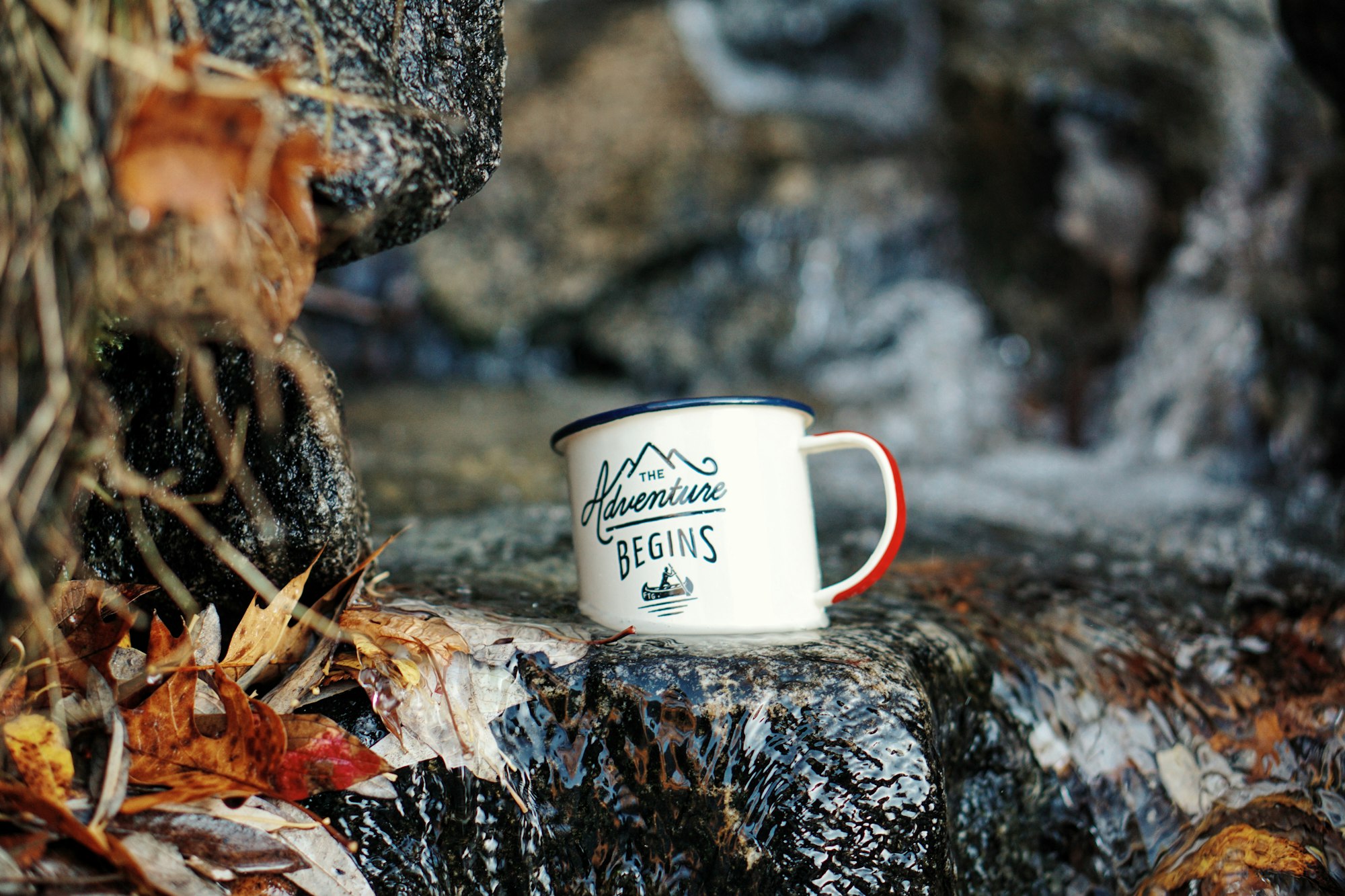 My friends and I were hiking up Glacier Point in Yosemite and I saw a fountain flowing from the mountain side. I placed the cup on some stones that were in the water and took a couple of shots. This one is my favorite.