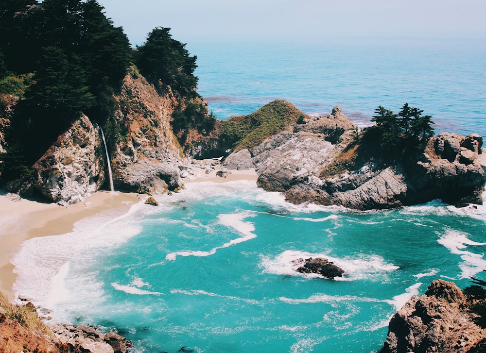 Photographie aérienne de l’île