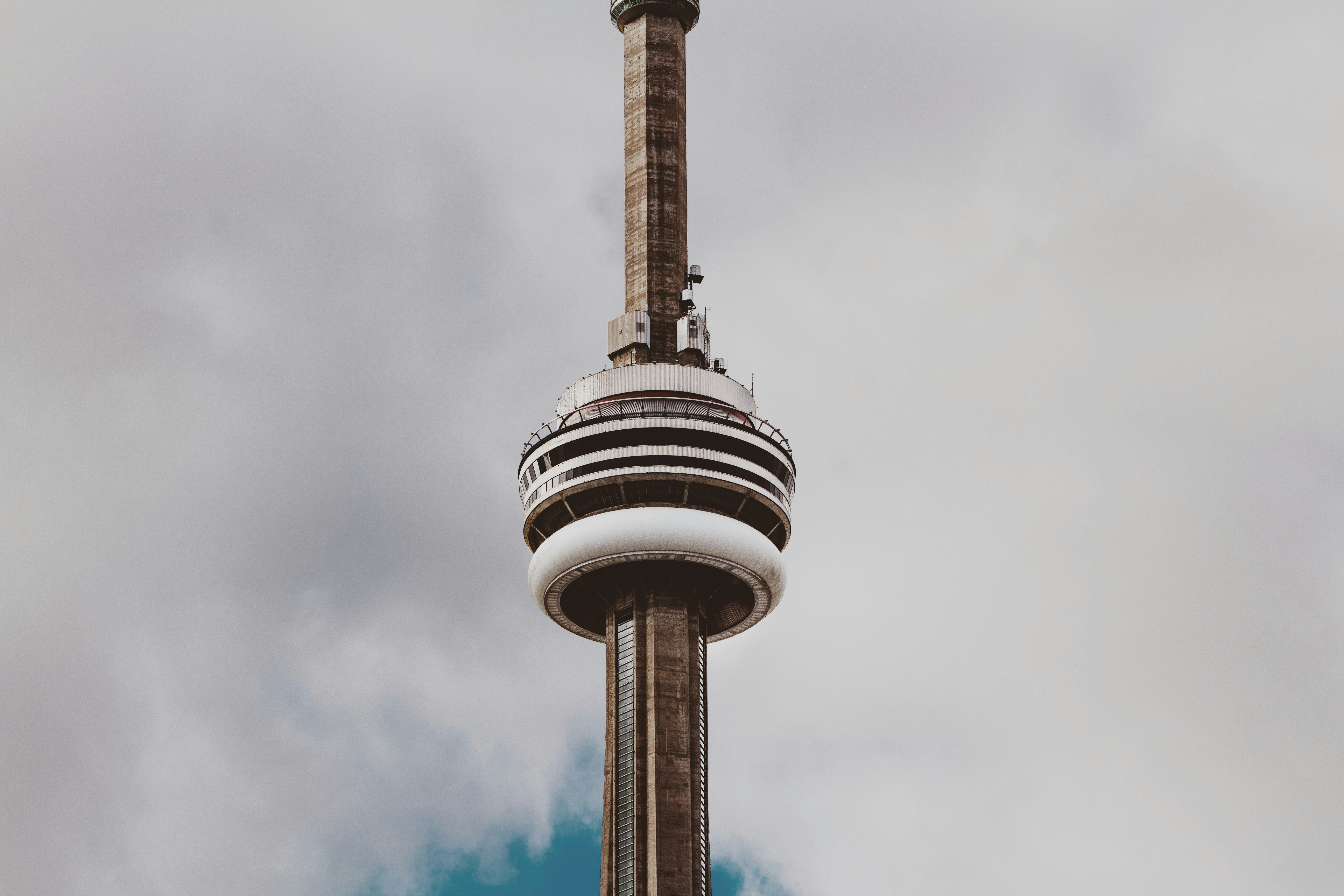 Toronto tower with clouds