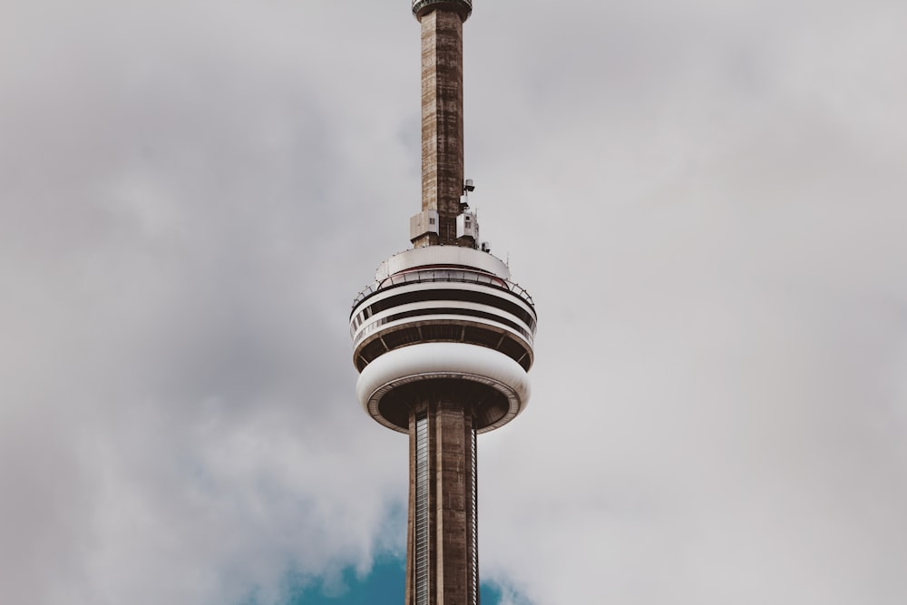 white and brown tower under white sky