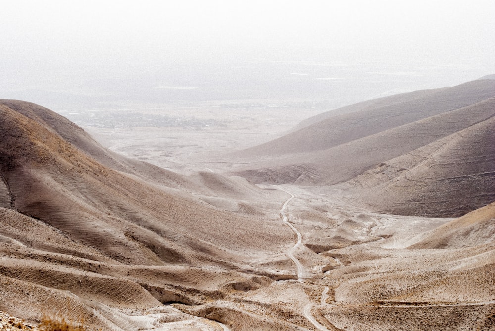 bird's eye photography of road on dessert