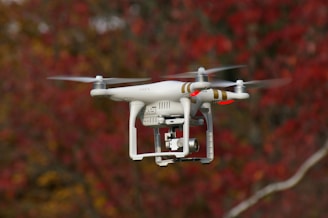 white and gold DJI Phantom 3 Professional selective focus photography