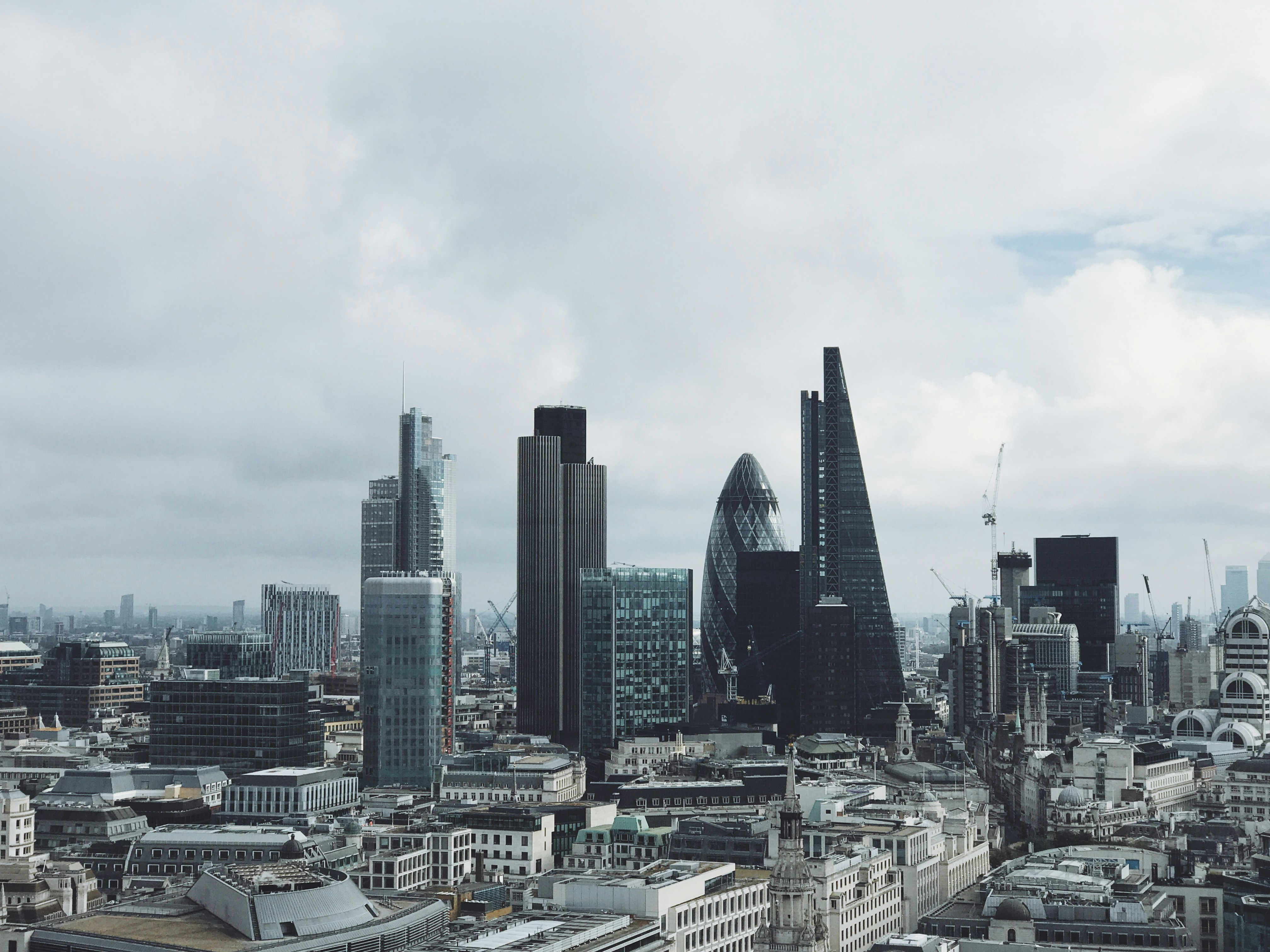 Cloudy London skyline