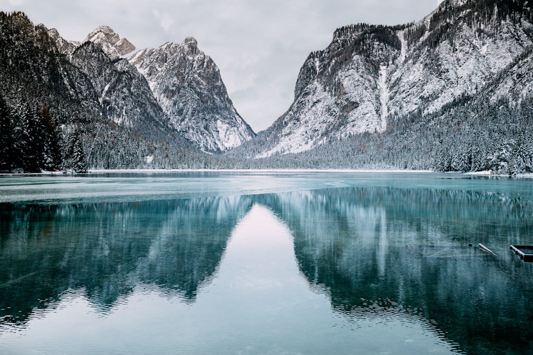 travelers stories about Glacial lake in Toblacher See, Italy