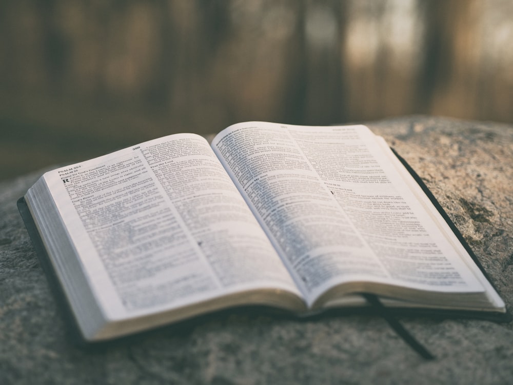 bible on table top