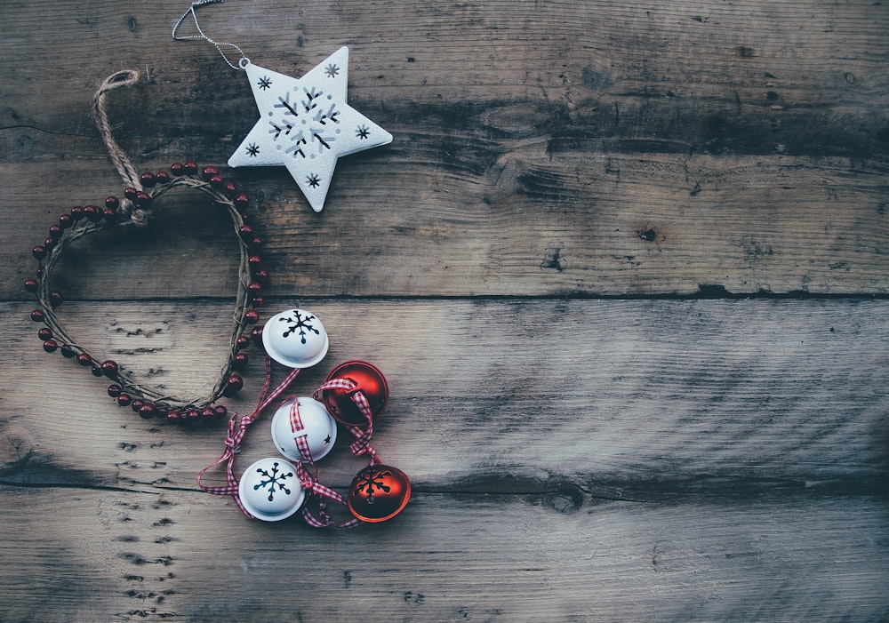 flat lay photography of several hanging ornaments