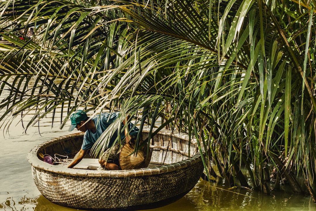 man in brown wicker basket