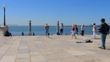 Tourists enjoying the melodic waves of the Sea Organ along Zadar’s waterfront.