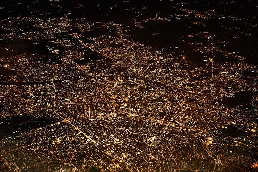 Photographie aérienne de la ville