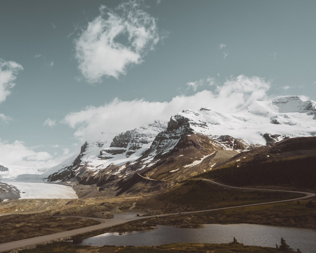 Mountain range photo spot Athabasca Glacier Abraham Lake