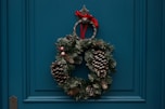 green and brown christmas wreath