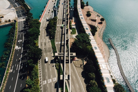 vehicles on road near body of water in Bukit Merah Singapore