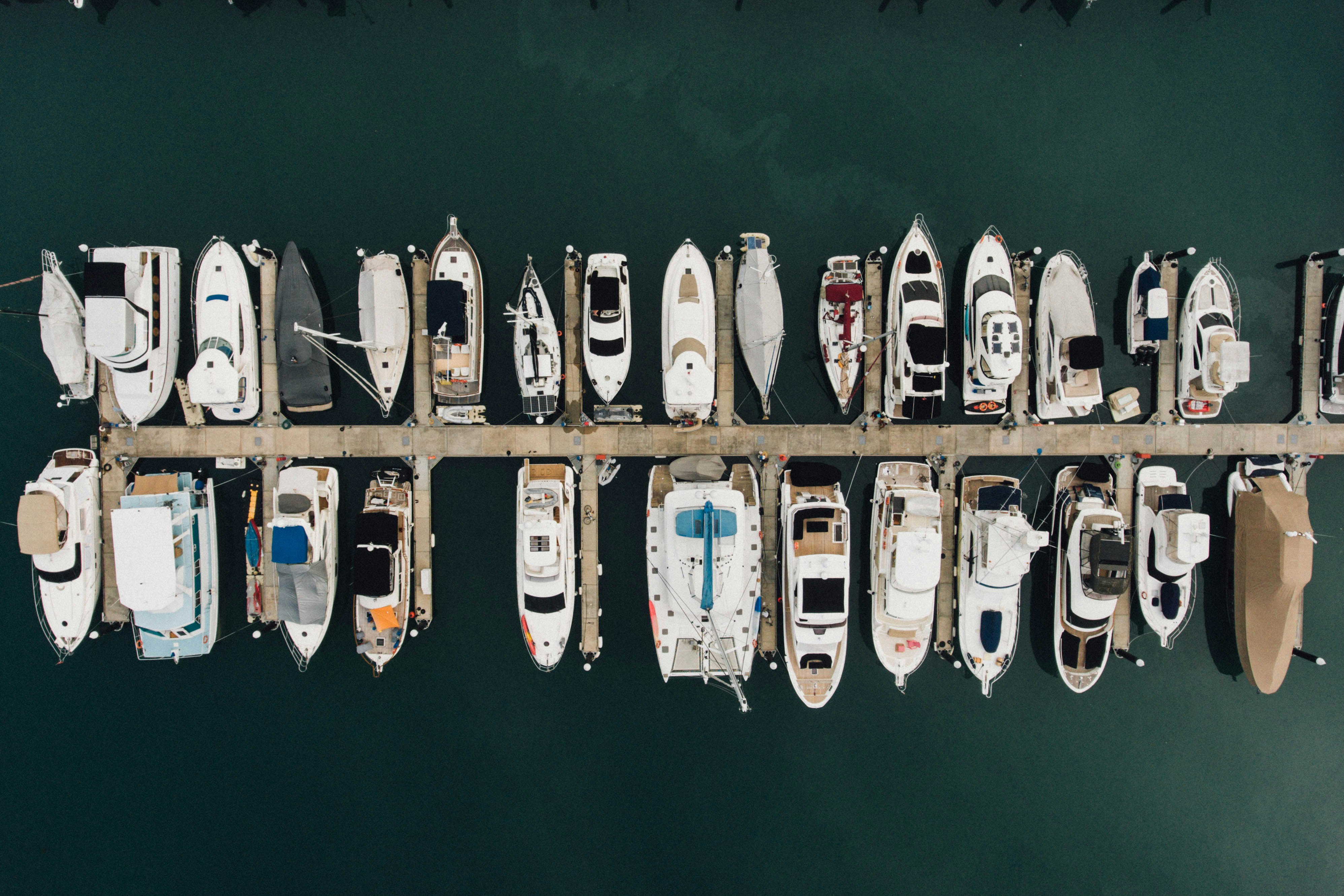 aerial photography of boat