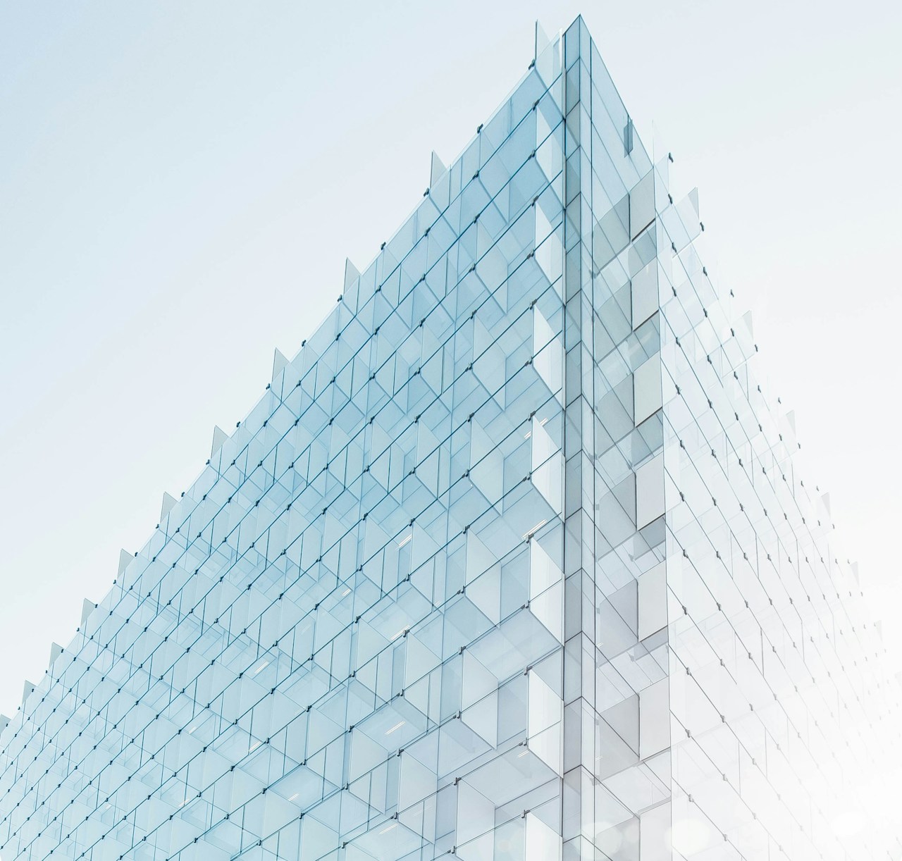 A large modern building with a glass facade
