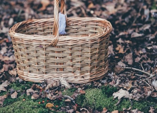 closeup photography of brown wicker basket