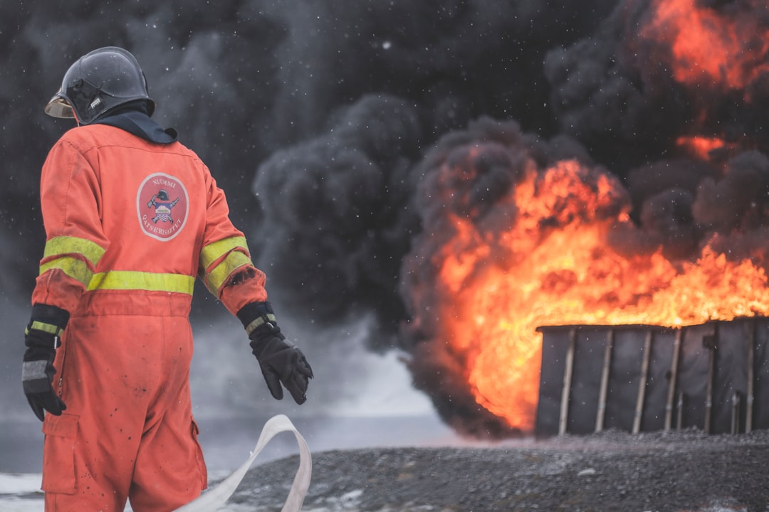 fireman wearing firesuit