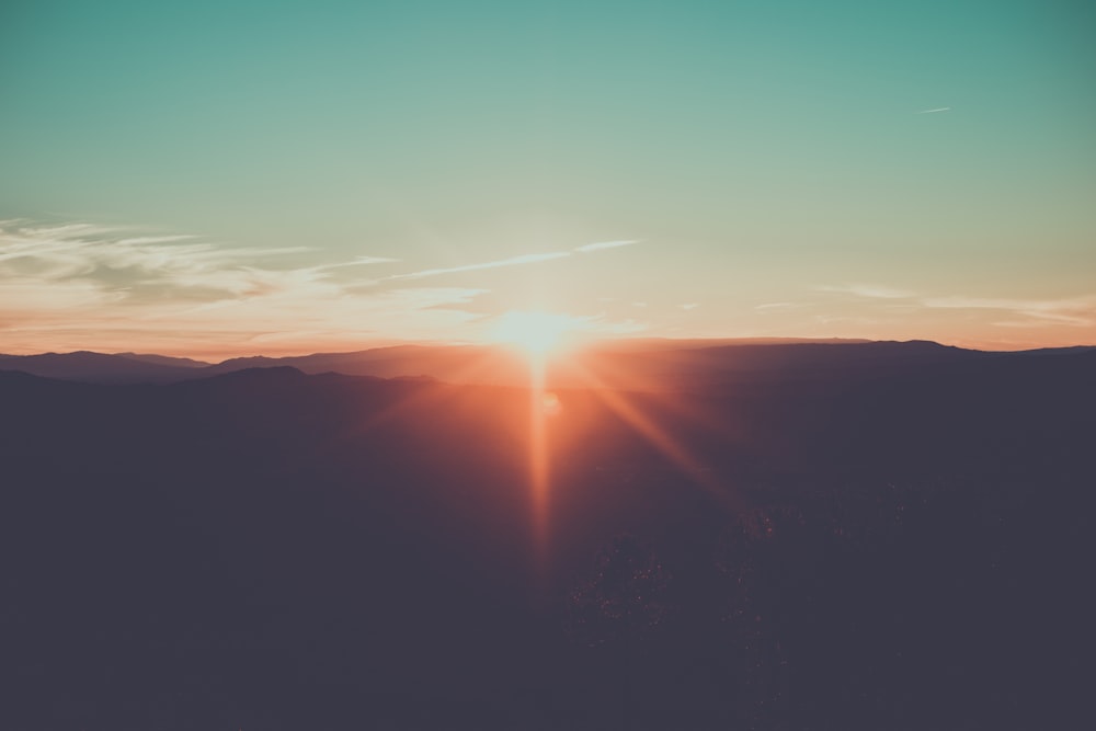 silhouette photography of mountain