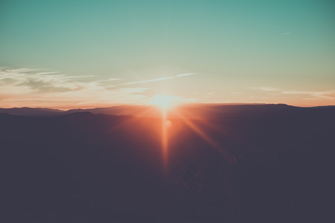 silhouette photography of mountain