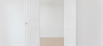 minimalist photography of open door