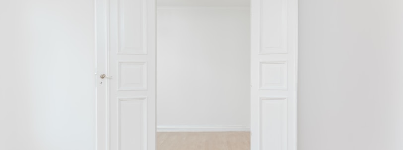 minimalist photography of open door