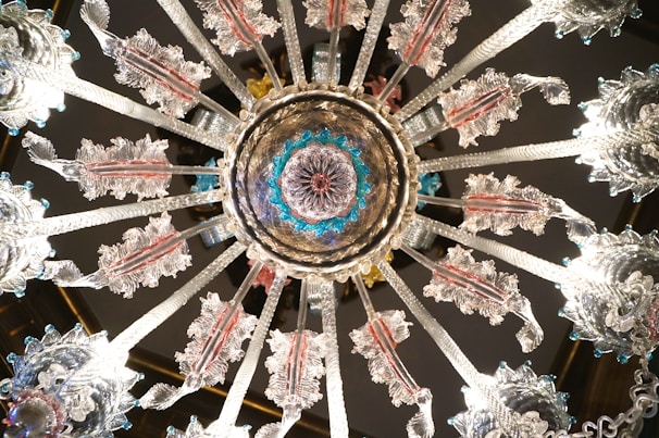 An image of a beautifully designed chandelier installation.