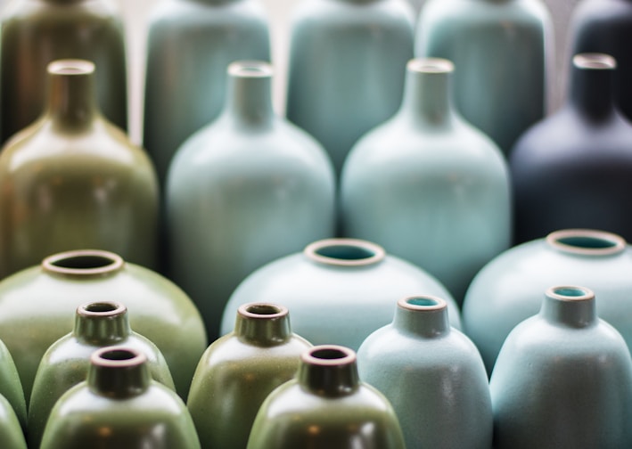 filed stoneware jugs