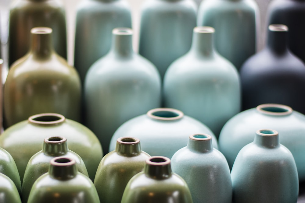 filed stoneware jugs