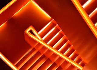 high-angle photography of stairs