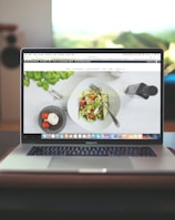 MacBook Pro showing vegetable dish
