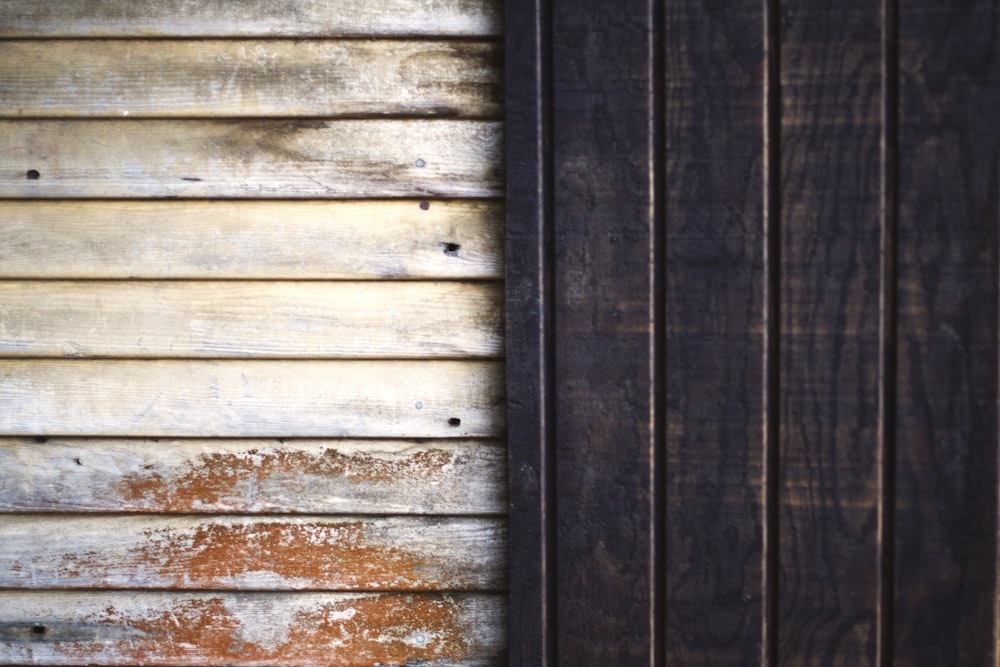 white and brown wooden panels