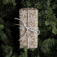 brown and white gift box