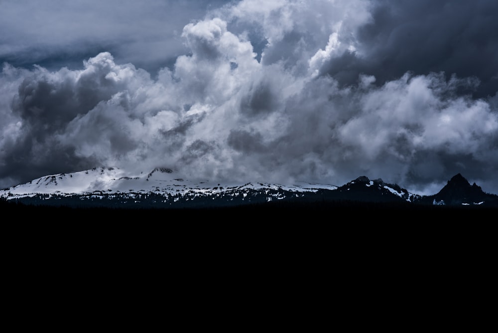 silhouette of mountain